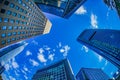 High -rise buildings in Shiodome, Tokyo Royalty Free Stock Photo