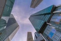 High-Rise buildings in Tokyo near Higashi-Shimbashi Area. Royal Park Shiodome Tower, Dentsu Headquarters Building and Shiodome Cit Royalty Free Stock Photo