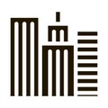 High-Rise Buildings View Icon Vector Glyph Illustration