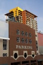 City Condos and downtown parking garage Royalty Free Stock Photo