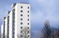 High rise council flat in deprived poor housing estate in Cardonald, Glasgow