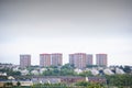 High rise council flat in deprived poor housing estate in Glasgow