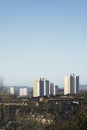 High rise council flat in deprived poor housing estate in Glasgow