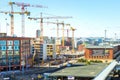 High-rise cranes working in building, Helsinki