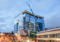 High-rise glass building under construction Royalty Free Stock Photo