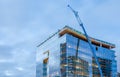 High-rise glass building under construction Royalty Free Stock Photo