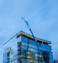 High-rise glass building under construction Royalty Free Stock Photo