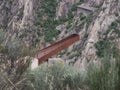 High-rise metal viewpoint over the Canyon River