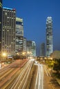 High rise office building in downtown in Hong Kong city Royalty Free Stock Photo