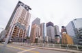 High rise office buildings in Osaka Business District. Royalty Free Stock Photo