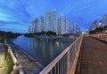 High rise residential building in Hong Kong city Royalty Free Stock Photo