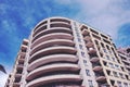 High-rise residential building, view from below Royalty Free Stock Photo