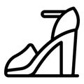 High rise sandals icon outline vector. Chic ladylike pumps Royalty Free Stock Photo