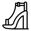 High rise strappy shoes icon outline vector. Ladylike glamorous pumps Royalty Free Stock Photo