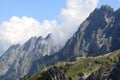The high rocky peak of the Swiss mount Schwarzhorn Royalty Free Stock Photo