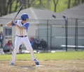 High school age baseball batter Royalty Free Stock Photo
