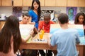 High School Art Class With Teacher Royalty Free Stock Photo