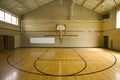 High school basketball court Royalty Free Stock Photo