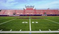 High school bleachers and athletic field Royalty Free Stock Photo