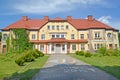 High school building former Lauken castle on a summer day. Saranskoye village, Kaliningrad region