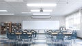High school classroom interior Royalty Free Stock Photo