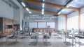 High school classroom interior. Royalty Free Stock Photo