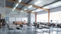 High school classroom interior. Royalty Free Stock Photo