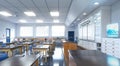 High school classroom interior Royalty Free Stock Photo