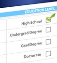High school education level survey Royalty Free Stock Photo