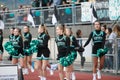 High school football cheerleaders Royalty Free Stock Photo