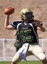 High School Football Quarterback Passing the Ball