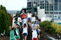 High school girls cross country racing