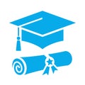 High school graduation vector icon