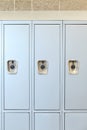 A row of lockers in a high School. Royalty Free Stock Photo