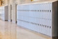 A row of lockers in a high School. Royalty Free Stock Photo