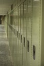 High School Lockers in Hallway Royalty Free Stock Photo