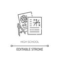 High school pixel perfect linear icon