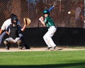 High school player at bat. Royalty Free Stock Photo