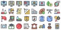 High school related filled vector icon set 2 Royalty Free Stock Photo