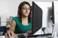 High School Student in Computer Class Royalty Free Stock Photo