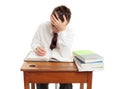 High school student at desk Royalty Free Stock Photo
