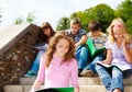 High school students studying Royalty Free Stock Photo