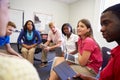 High School Students Taking Part In Group Discussi Royalty Free Stock Photo