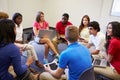 High School Students Taking Part In Group Discussi