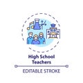 High school teachers concept icon