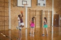 High school team playing basketball Royalty Free Stock Photo