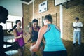 High school team playing basketball Royalty Free Stock Photo