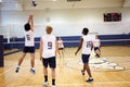 High School Volleyball Match In Gymnasium Royalty Free Stock Photo