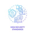 High security standards concept icon