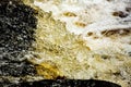 Stop action view of a Connecticut waterfall, amber from tannins Royalty Free Stock Photo